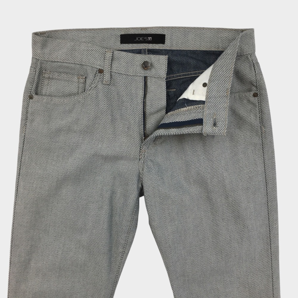 Joes Jeans Mens The Brixton Straight Narrow Beach Stripe Pants Blue White W32